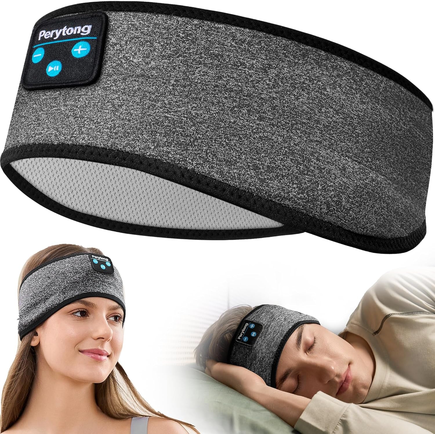 Sleep Headphones Bluetooth, Sleeping Headphones Headband - Soft Elastic Comfortable Headband Headphones, Gifts for Men Women Teenager